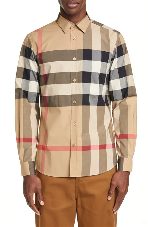 mens burberry button up|Burberry button up men's cheap.